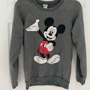 Disney Women's Charcoal Mickey Mouse Sweater